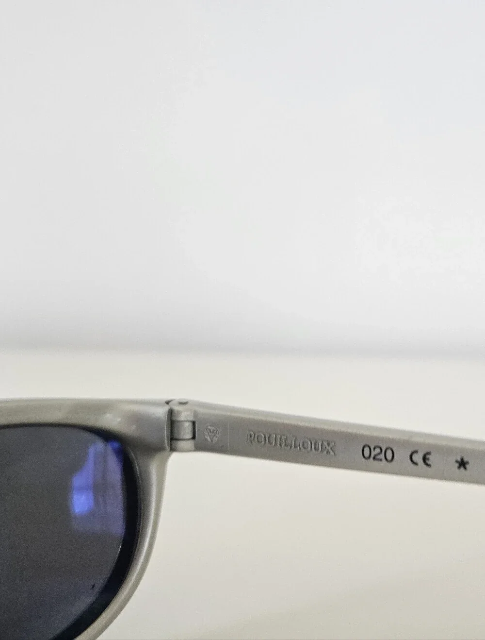 Vuarnet Silver Oval Sunglasses with Dark Lenses